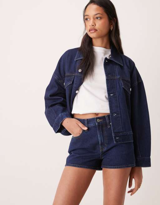 Calvin Klein Jeans - Archive - Minishorts vaqueros con lavado azul oscuro, 3 de 5