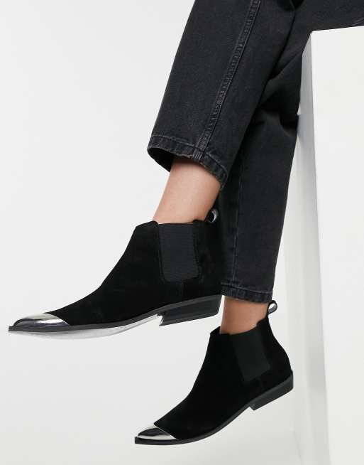 Calvin Klein Jeans arthena boots in black ASOS