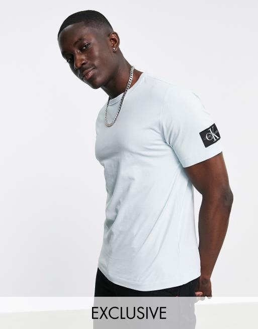 Calvin Klein Men's Garment-Dyed Monogram Logo Pocket T-Shirt - White - M