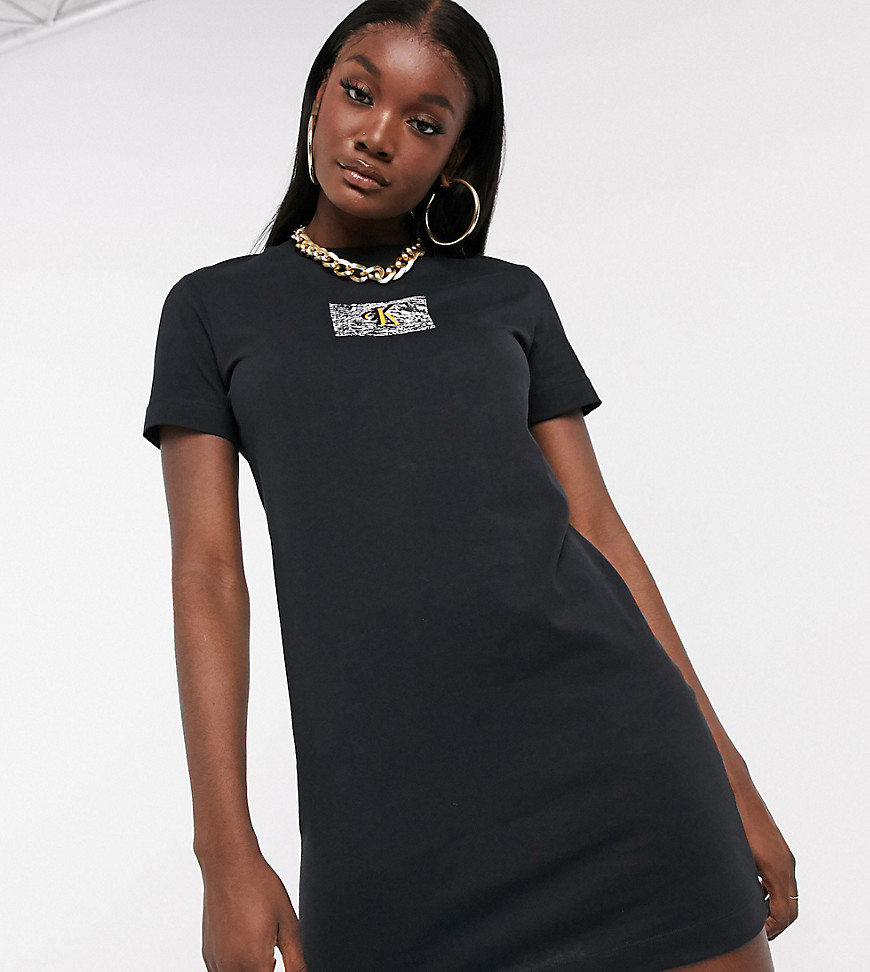 Calvin Klein Jeans ASOS exclusive t-shirt dress in black