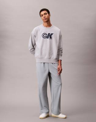 Calvin Klein Jeans Est.1978 Athletic Graphic Sweatshirt In Gray