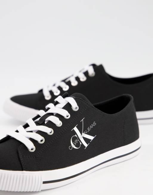 Calvin Klein Jeans – Aurelio – Leinenschuhe in Schwarz