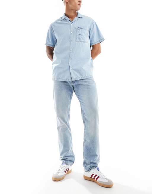 Calvin Klein Jeans - Autentiske jeans med lige ben i lys vask