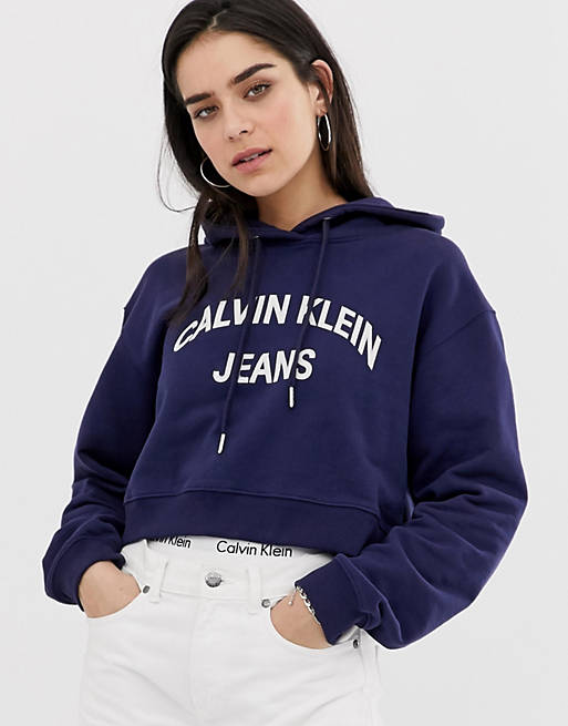 Calvin Klein Jeans Authentic Logo, Calvin Klein Peacoat With Hoodie