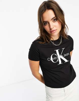 Calvin Klein Jeans Calvin Klein Jeans baby tee in black
