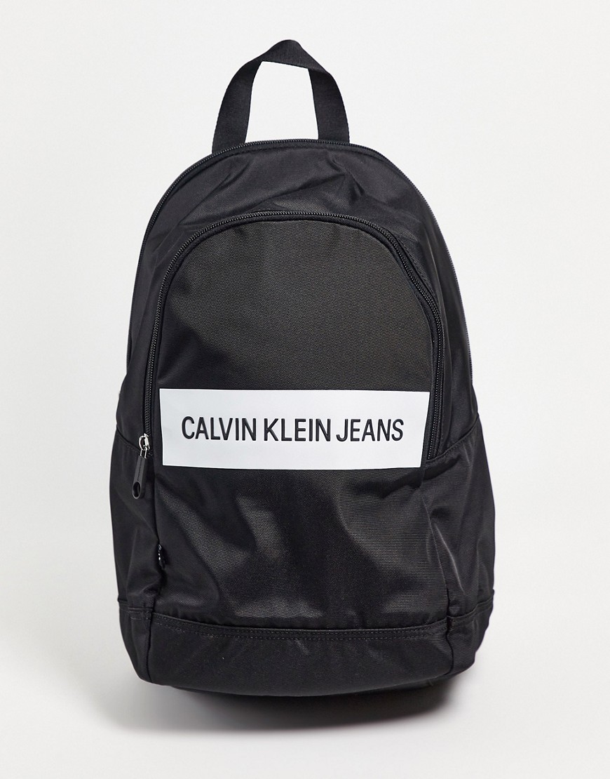 Backpack With Panel Logo In Black