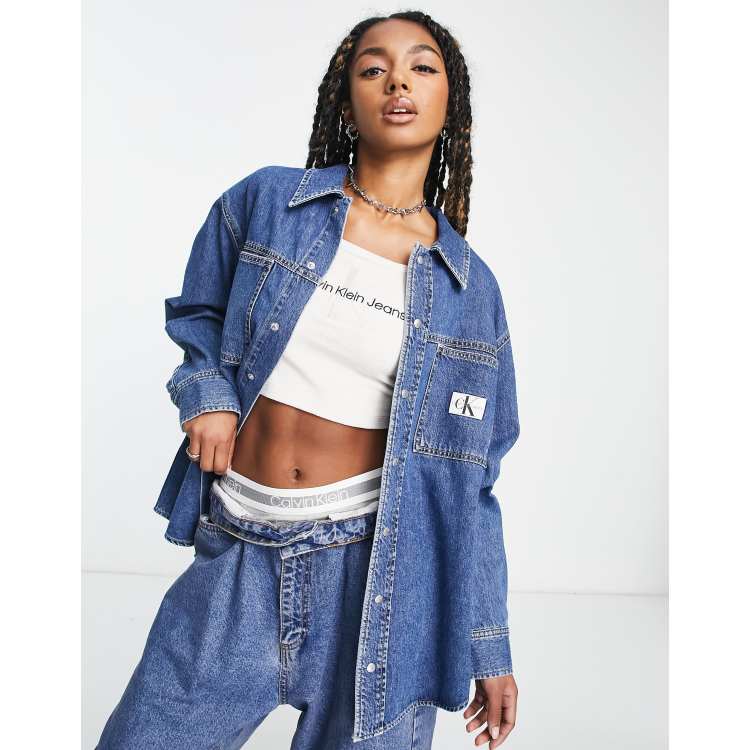 Calvin klein jean shirt on sale womens