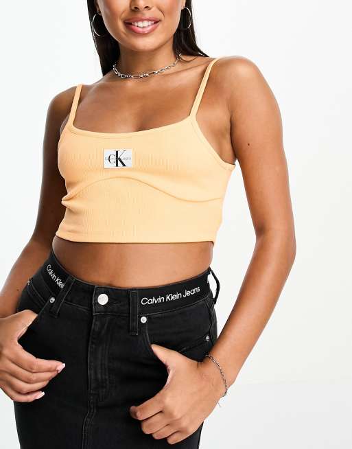 Calvin Klein Jeans BADGE BRALETTE - Top - bright white/white