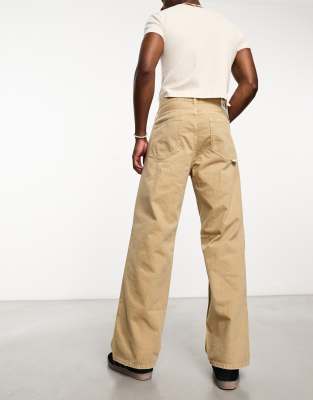 Calvin Klein Jeans baggy jeans in beige - exclusive to ASOS-Neutral