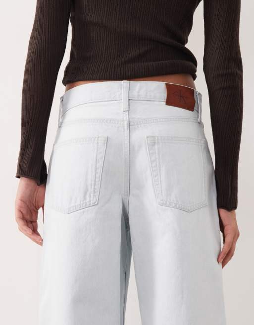 Calvin Klein Jeans – Baggy Jeans in gebleichtem Blau mit niedrigem Bund, 5 von 5