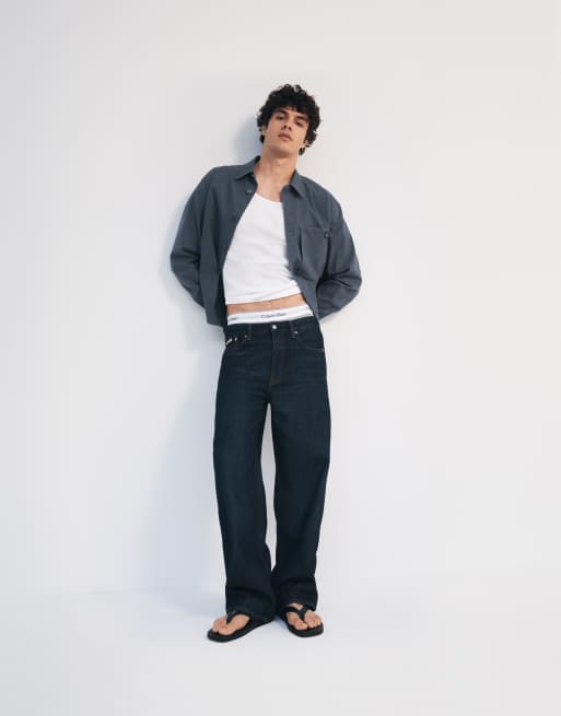 Calvin Klein Jeans Baggy-Jeans in Indigo-Blau-Waschung, 2 von 6