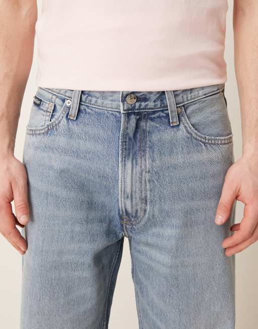 Calvin Klein Jeans baggy jeans in mid wash blue, 5 of 5