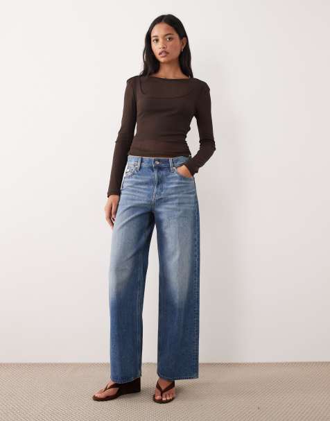 Calvin Klein Jeans - Baggy jeans met lage taille in vintage mid-wash blauw - view 1