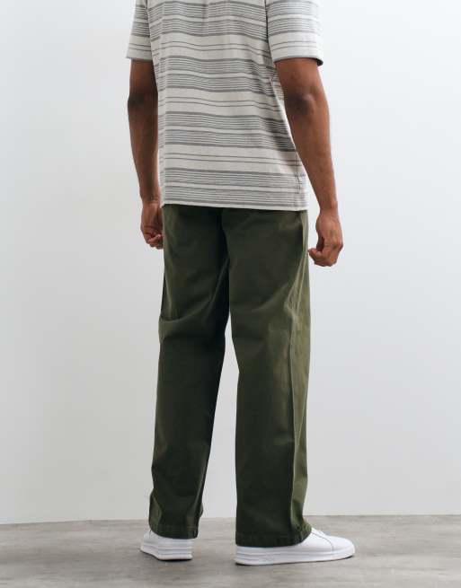 Calvin Klein Jeans baggy utility cotton twill chinos in khaki, 5 of 5