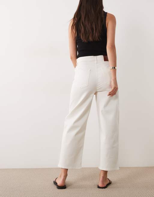 Calvin Klein Jeans – Barrel-Jeans in Wollweiß mit Cropped-Schnitt, 2 von 5
