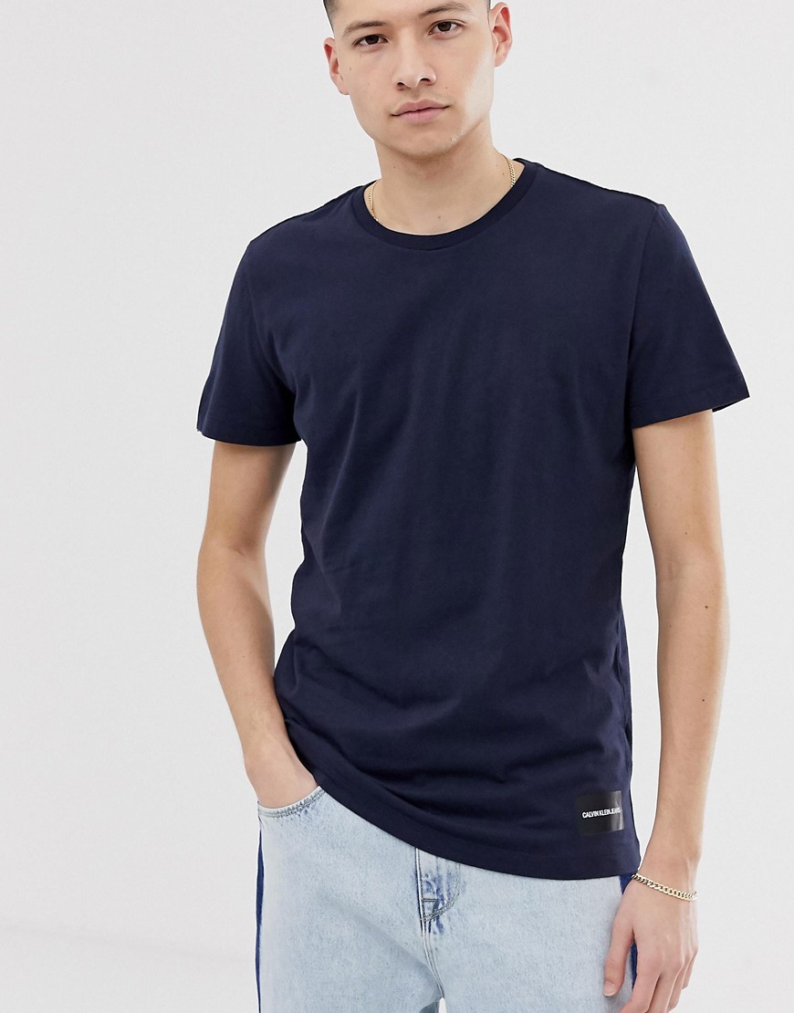 Calvin Klein Jeans basic cotton t-shirt-Navy