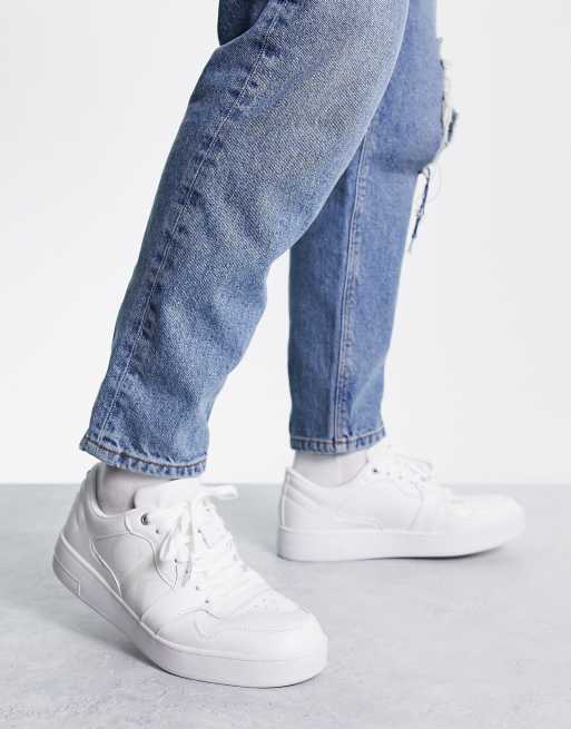 Calvin Klein Jeans Basket Sneaker in WeiB mit Cupsole Sohle ASOS