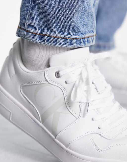 Calvin Klein Jeans Basket Sneaker in WeiB mit Cupsole Sohle ASOS