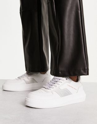 Calvin Klein Jeans chunky cupsole trainers in white - ASOS Price Checker
