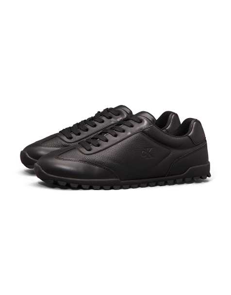Calvin Klein Jeans - Baskets basses en cuir - Noir triple - view 1