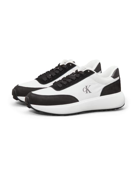 Calvin Klein Jeans - Baskets en cuir - Blanc/noir - view 1