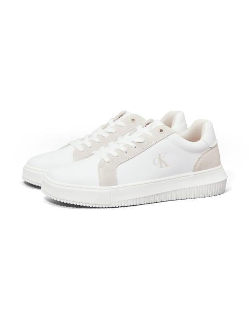 Calvin Klein Jeans - Baskets en toile - Blanc vif et coquille d'œuf