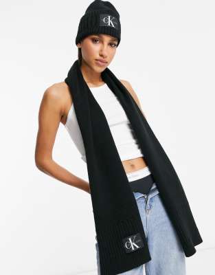 calvin klein black beanie