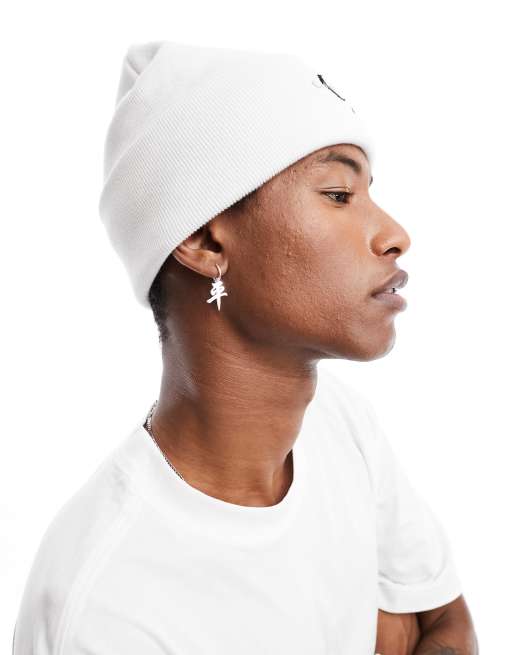 Calvin Klein Jeans - Beanie met geborduurd logo in wit, 2 van 4