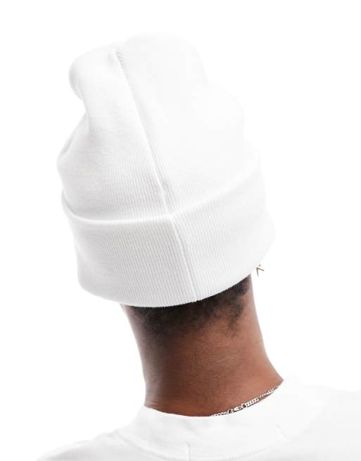 Calvin Klein Jeans - Beanie met geborduurd logo in wit, 4 van 4