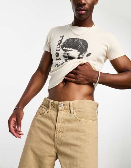 Calvin Klein Jeans - Beige baggy jeans - Kun hos ASOS, 2 af 4