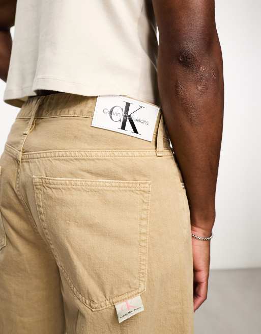 Calvin Klein Jeans - Beige baggy jeans - Kun hos ASOS, 4 af 4