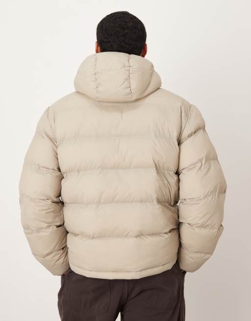 Calvin Klein Jeans - Beige dynejakke med monogramlogo, 3 af 5