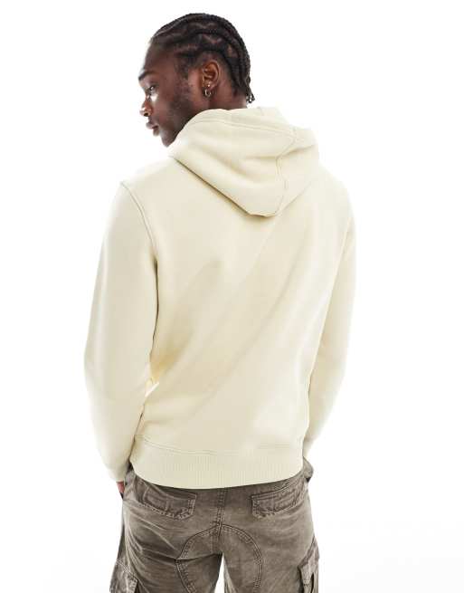 Calvin Klein Jeans - Beige hættetrøje med monogramlogo, 4 af 4