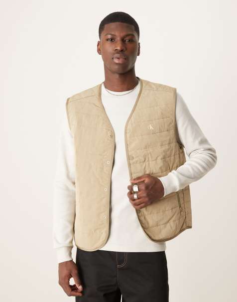 Calvin Klein Jeans – Beige, quiltad väst - view 1