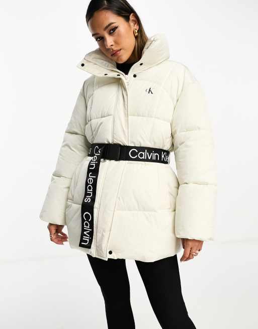 Calvin klein big girls belted hot sale puffer jacket