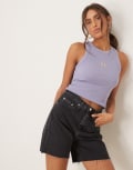 [Calvin Klein Jeans] Calvin Klein Jeans bermuda denim shorts in black wash W32 Denim Black