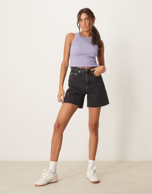 Calvin Klein Jeans bermuda denim shorts in black wash, 2 of 5