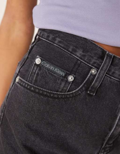 Calvin Klein Jeans bermuda denim shorts in black wash, 3 of 5