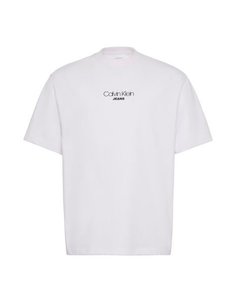 Calvin Klein Jeans relaxed fit logo t-shirt in white