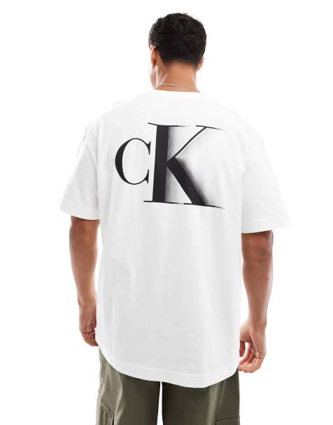 Calvin Klein Jeans bold ck t-shirt in white