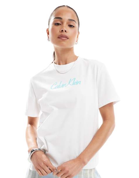 Calvin Klein Jeans – Biały T-shirt z logo - view 1