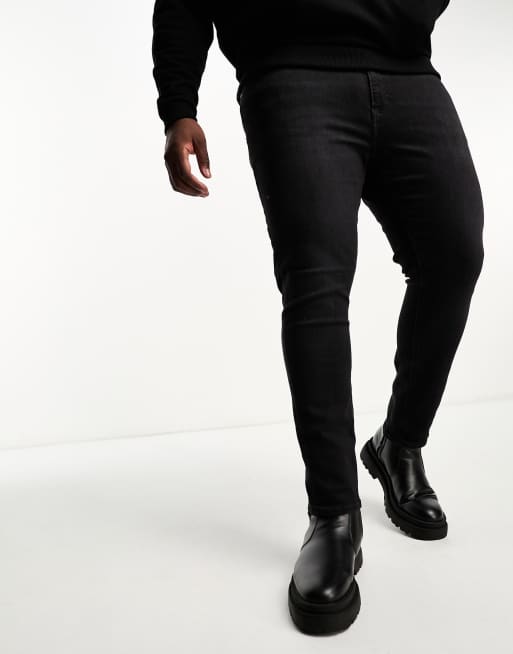 Calvin Klein Jeans Big & Tall - Jeans skinny neri, 3 di 4