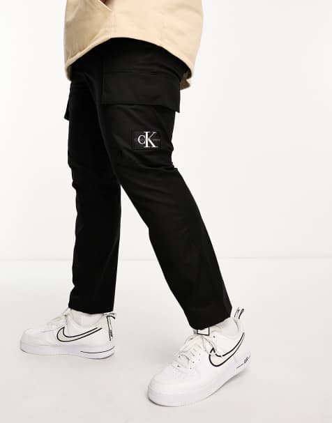 Calvin Klein Jeans - Big & Tall - Jogger cargo avec logo CK - Noir - view 1