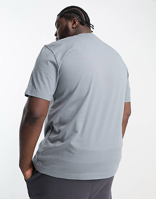 Calvin Klein Jeans Big & Tall monogram chest logo oversized t-shirt in gray  | ASOS
