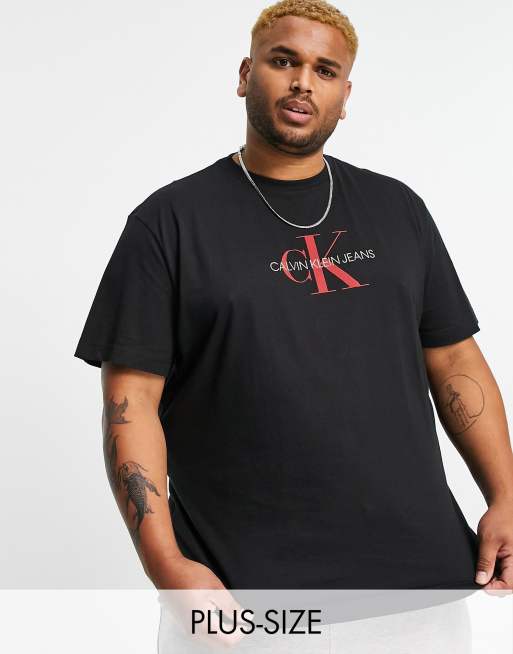 Calvin Klein Jeans Big & Tall Monogram Chest Logo Oversized T-Shirt