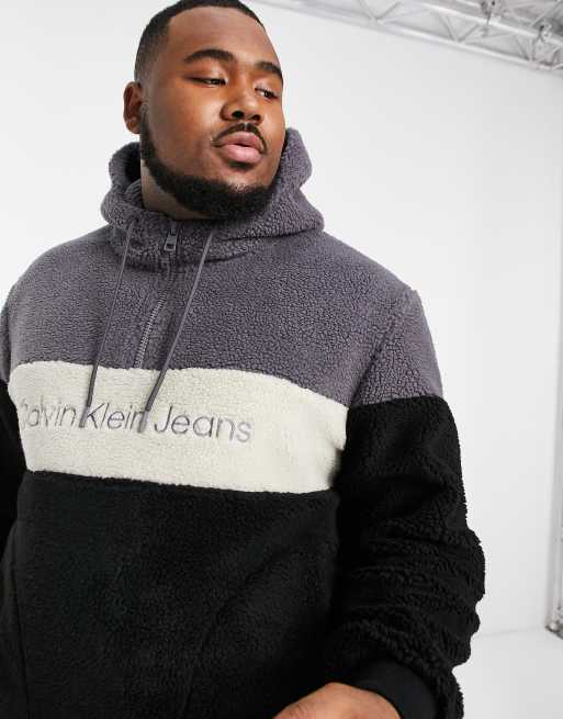 Calvin klein color block on sale hoodie