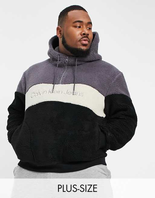 Calvin klein colour block on sale hoodie