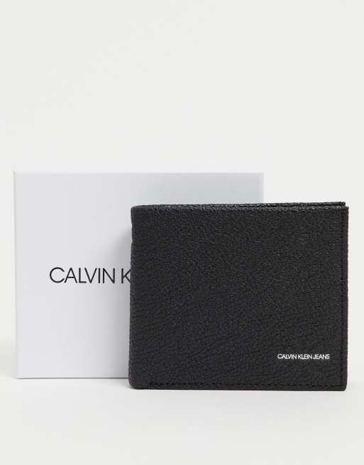 Calvin Klein Jeans billfold wallet in black ASOS