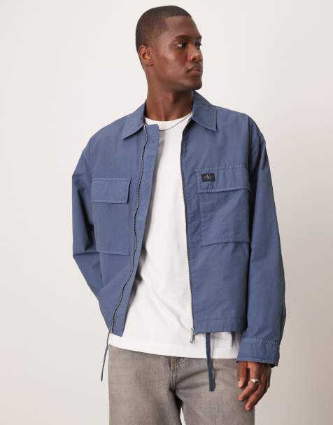 Calvin Klein Jeans - Blå cargojakke i bomuld - view 1