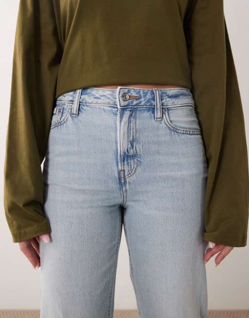 Calvin Klein Jeans - Blå jeans med lige ben og stonewash i 90'er-stil, 8 af 8